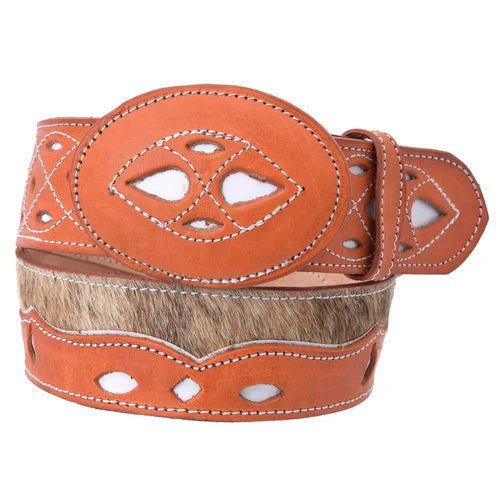 Cinto Vaquero con Pelo de Vaca