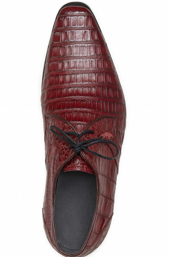 Los Altos Burgundy Crocodile Gator Shoes