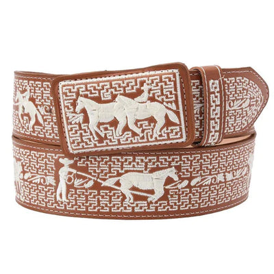 Cinto Vaquero Bordado Ancho 2”