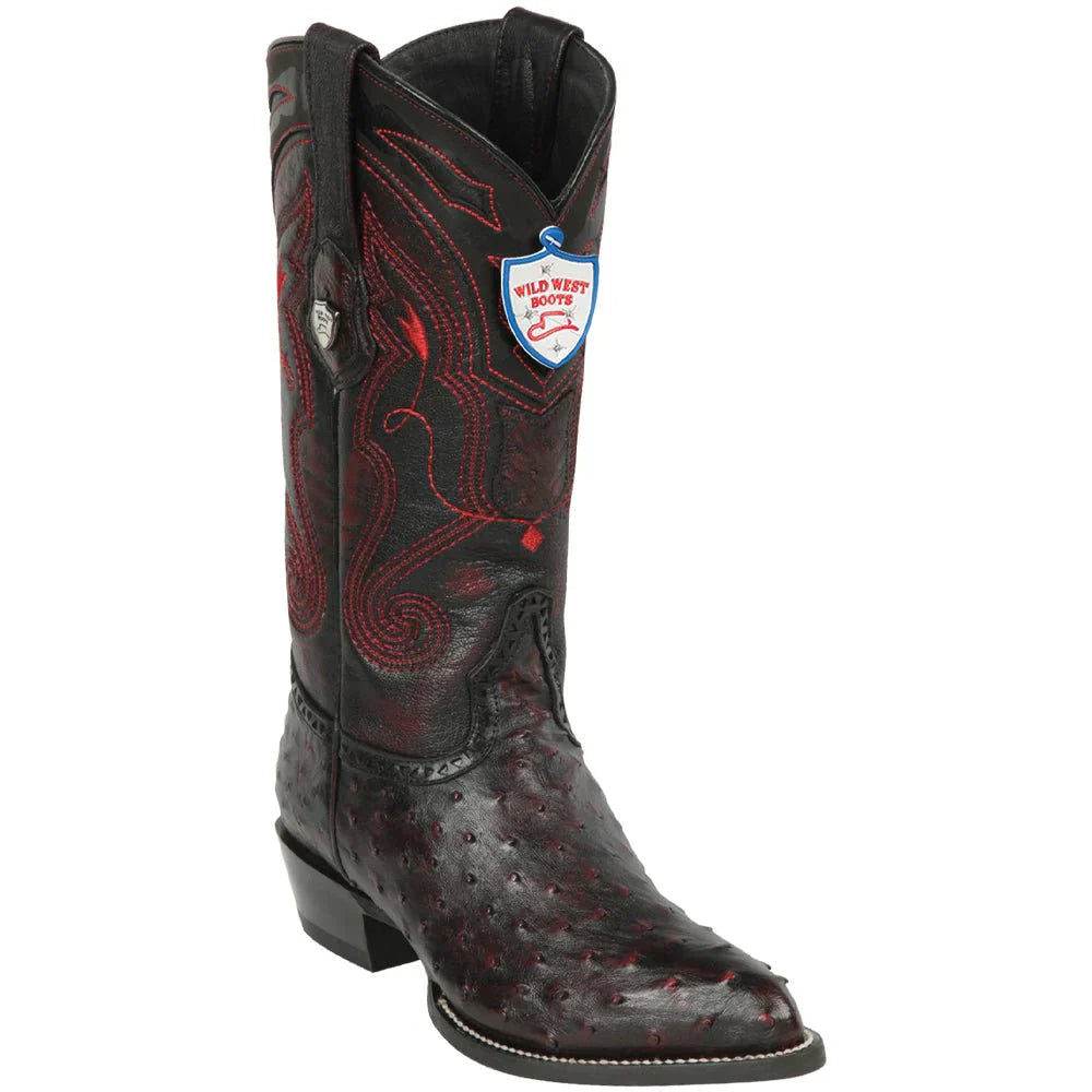 Wild West Botas de Avestruz Horma Puntal Boots