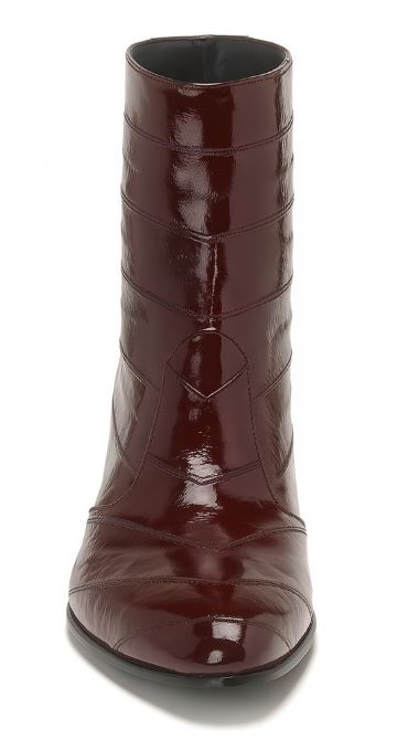 Los Altos Menƒ??s Burgundy Genuine Eel Skin Leather Ankle Boots