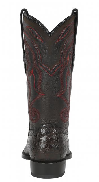 Black Cherry Caiman Cowboy Boots Snip Toe