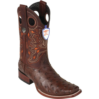 Wild West Ostrich Leather Rodeo Boots