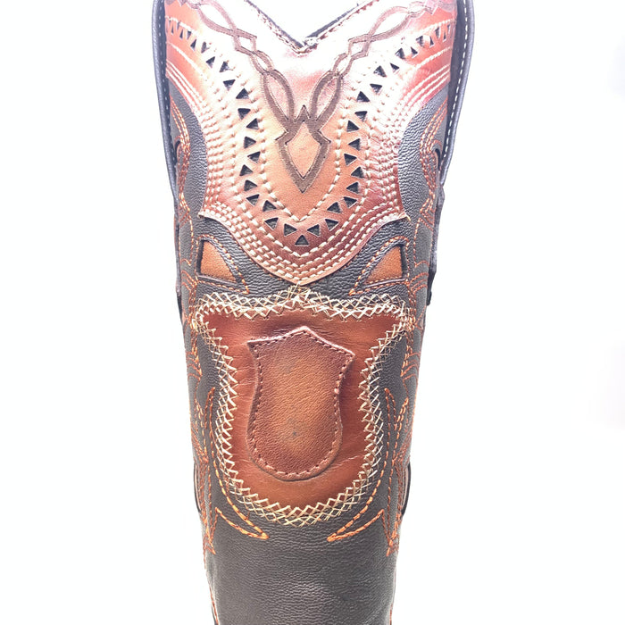 Brown Ostrich Quill Cowboy Boots by Los Altos