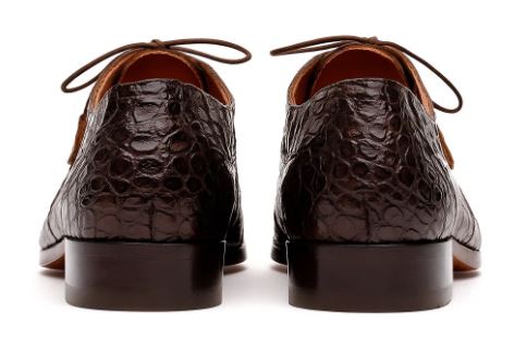 Marco Di Milano Brown Hornback Caiman Bike Toe Shoes