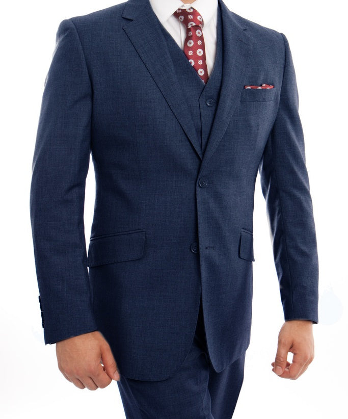 Arezzo Modern Fit Italian Wool 3 Piece Suit