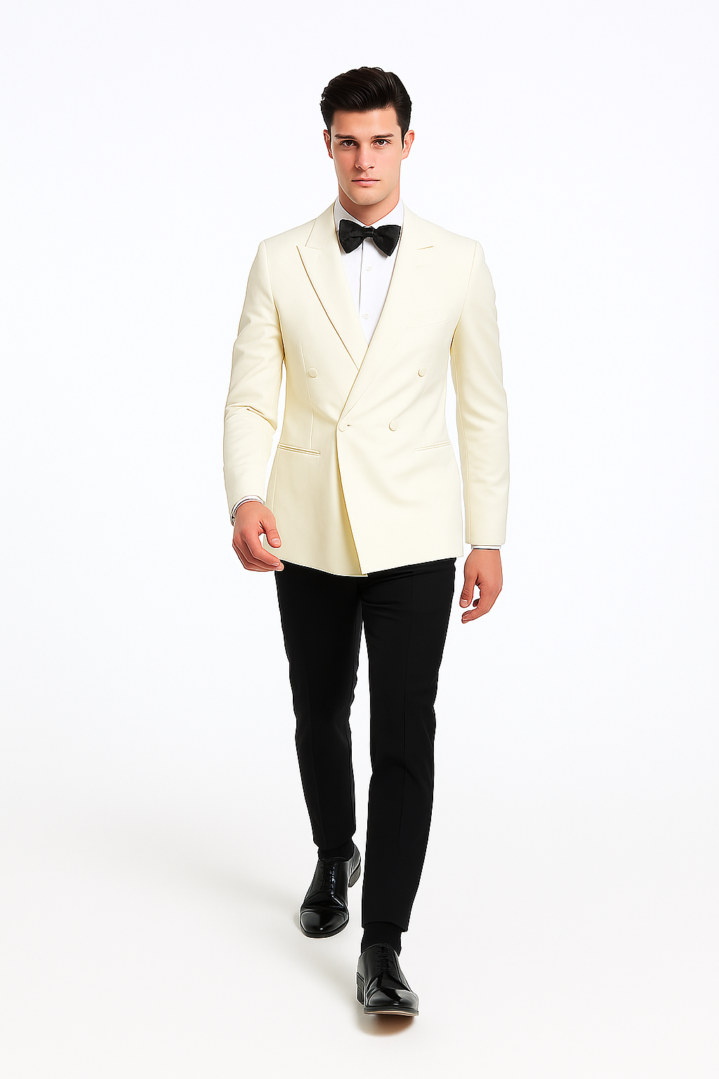 Ivory Double Breasted Tuxedo Dinner Jacket - Cream Dinner Jacket - Off White Tuxedo