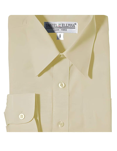 Ivory One Chest Pocket Daniel Ellissa French Cuff  Dress Shirt