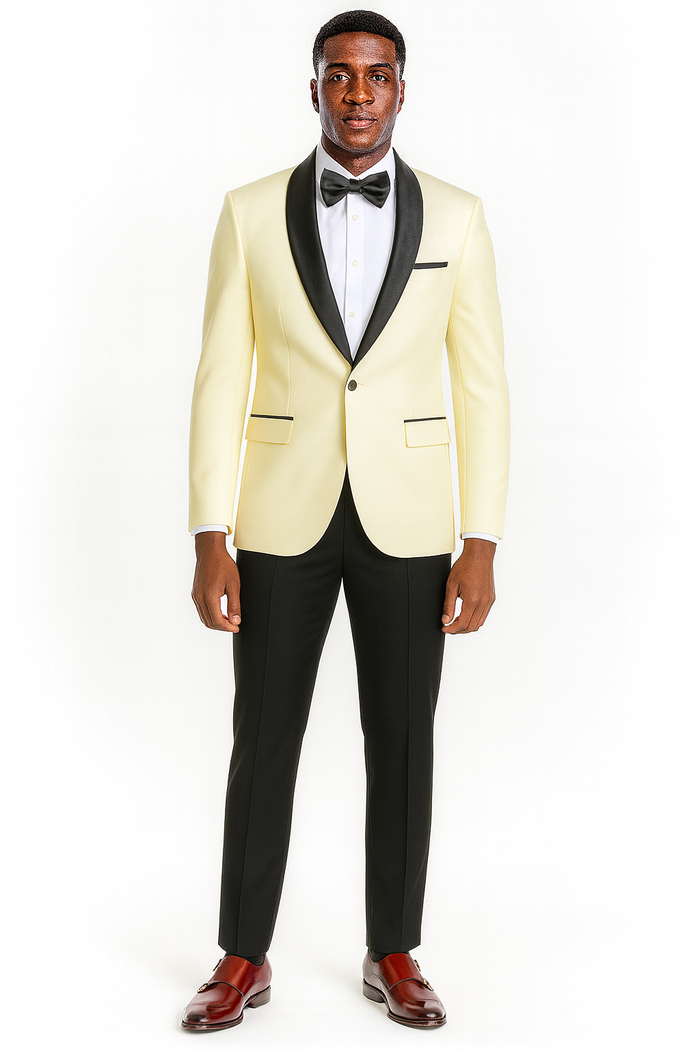 Big and Tall Ivory Suit for Men - 4-Piece Set