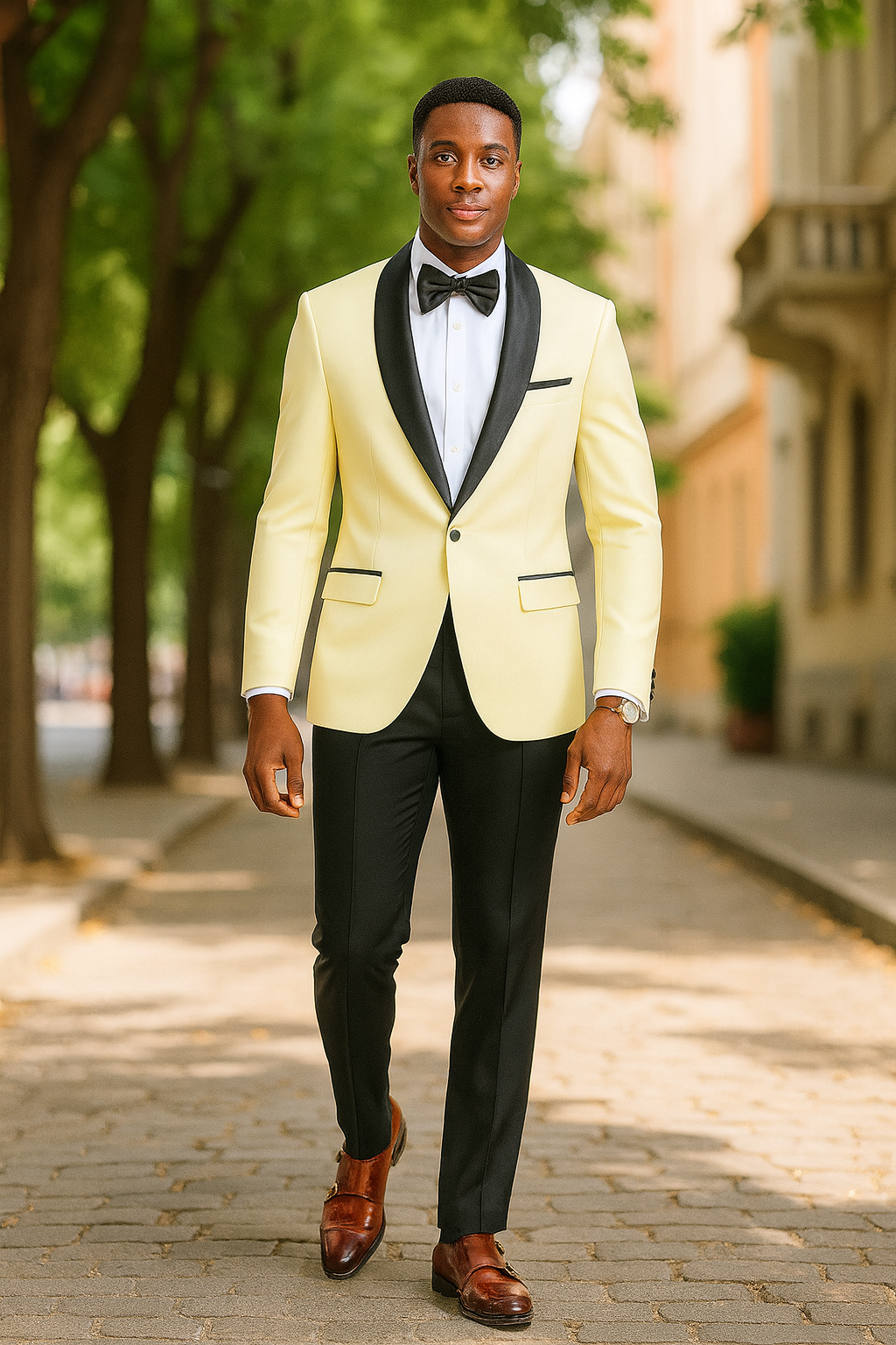 Big and Tall Ivory Suit for Men - 4-Piece Set