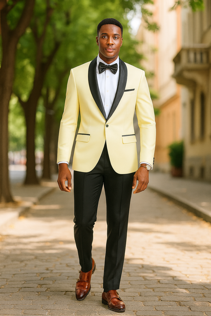 Big and Tall Ivory Suit for Men - 4-Piece Set