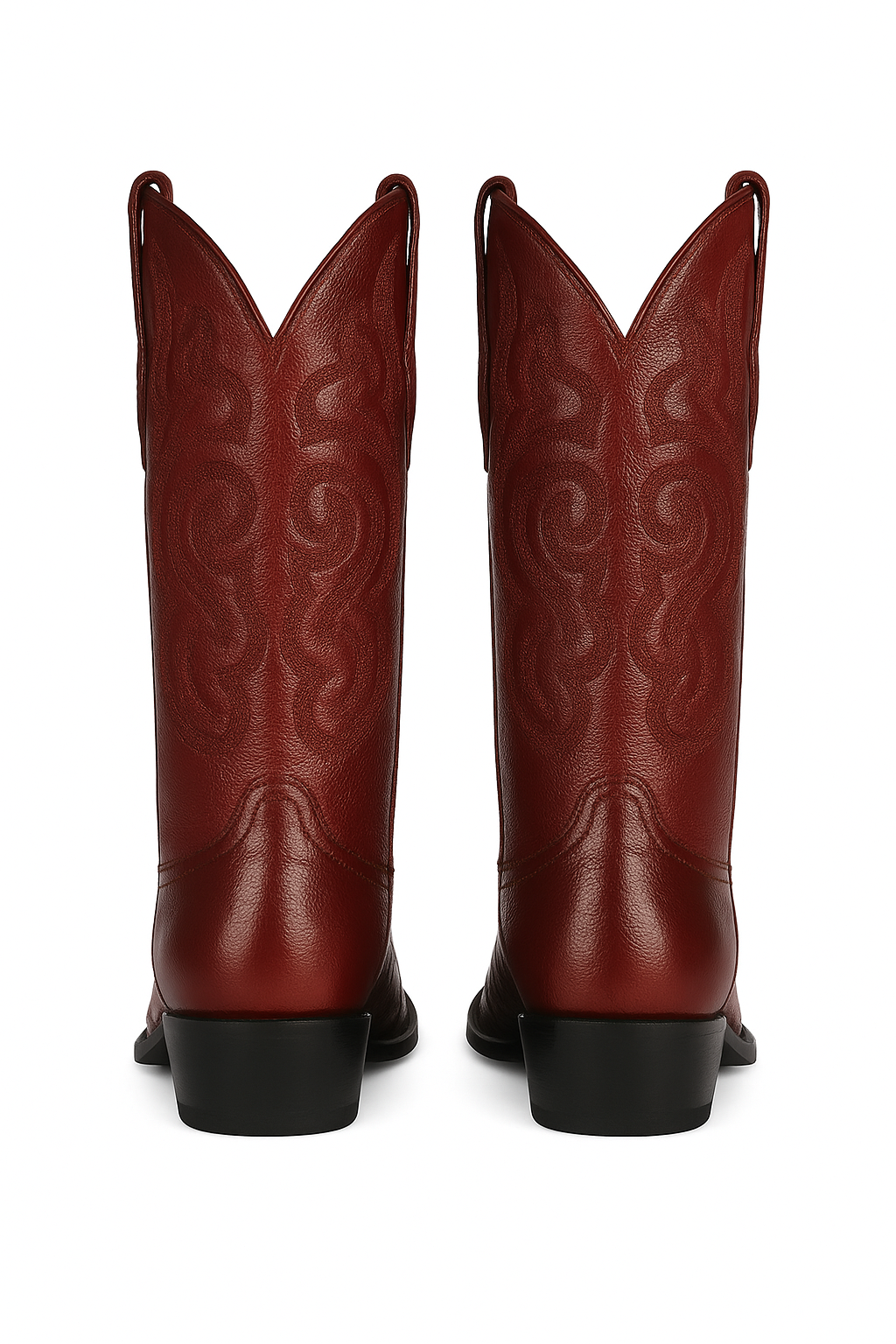 Burgundy Eel J Toe Cowboy Boots by Los Altos