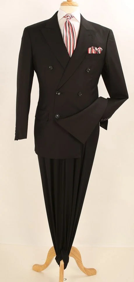 Apollo King Men's 2pc Double Breasted Suit Pleated Pants