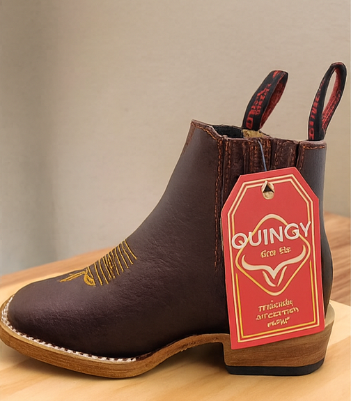 Kids Cowboy Boots Square Toe by Quincy Boots