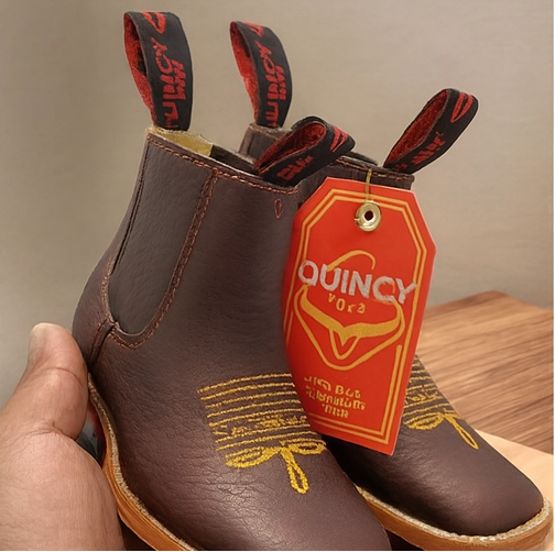 Kids Cowboy Boots Square Toe by Quincy Boots