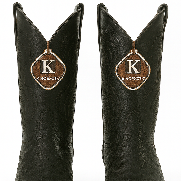 King Exotic Boots Black Genuine Ostrich Snip Toe Skin Western Cowboy Dress Cowboy Boot Cheap Priced For Sale Online EE - Botas De Avestruz