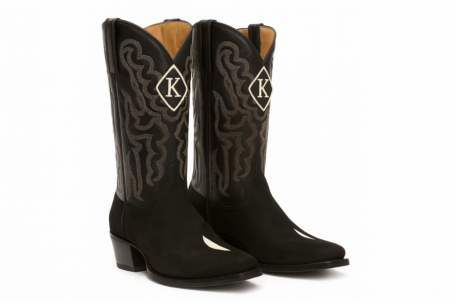 King Exotic Boots Black Snip Toe Genuine Stingray mantarraya skin Skin Western Cowboy Dress Cowboy Botas de mantarraya - Mantarraya boots Cheap Priced For Sale Online