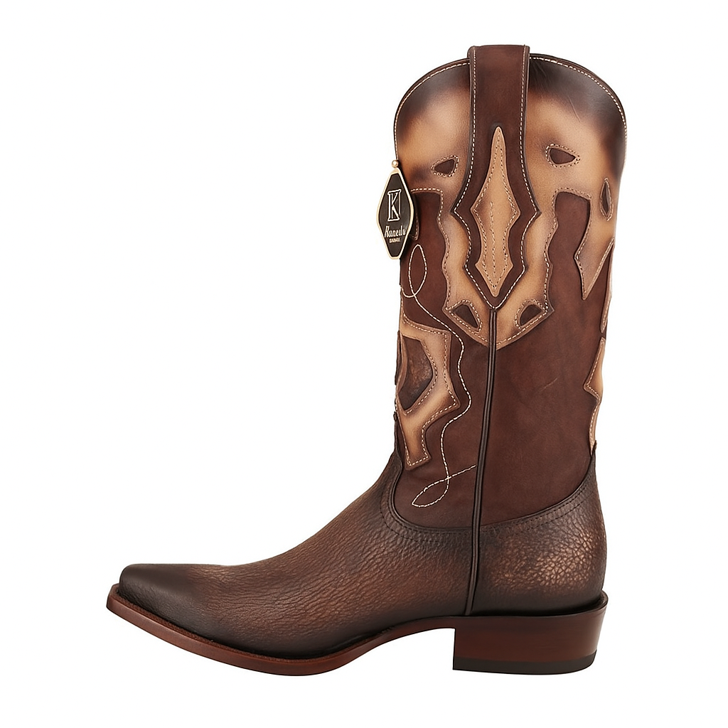 King Exotic Shark Snip Toe Western Boots