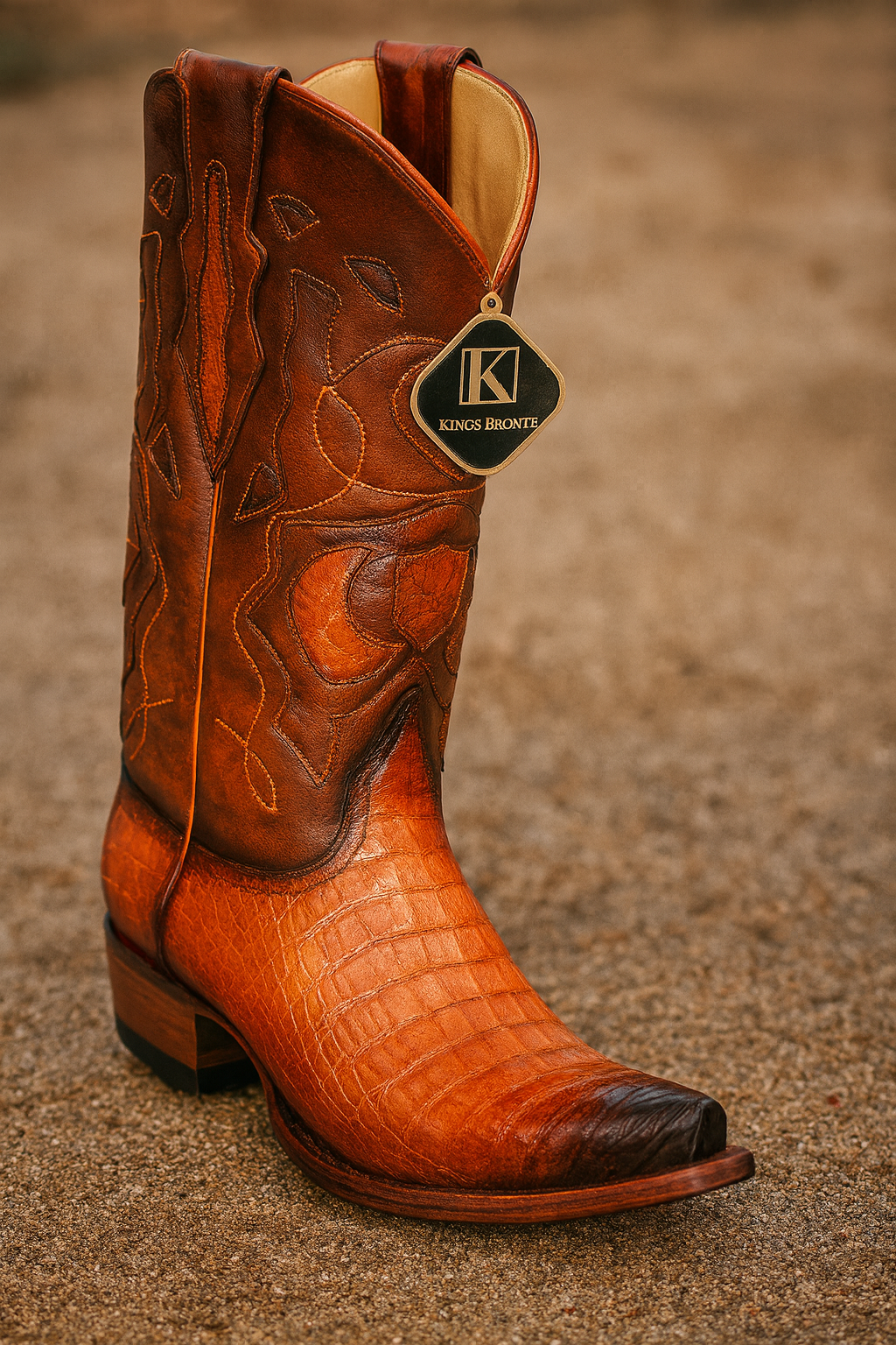Caiman Belly Snip Toe Boots by King Exotic
