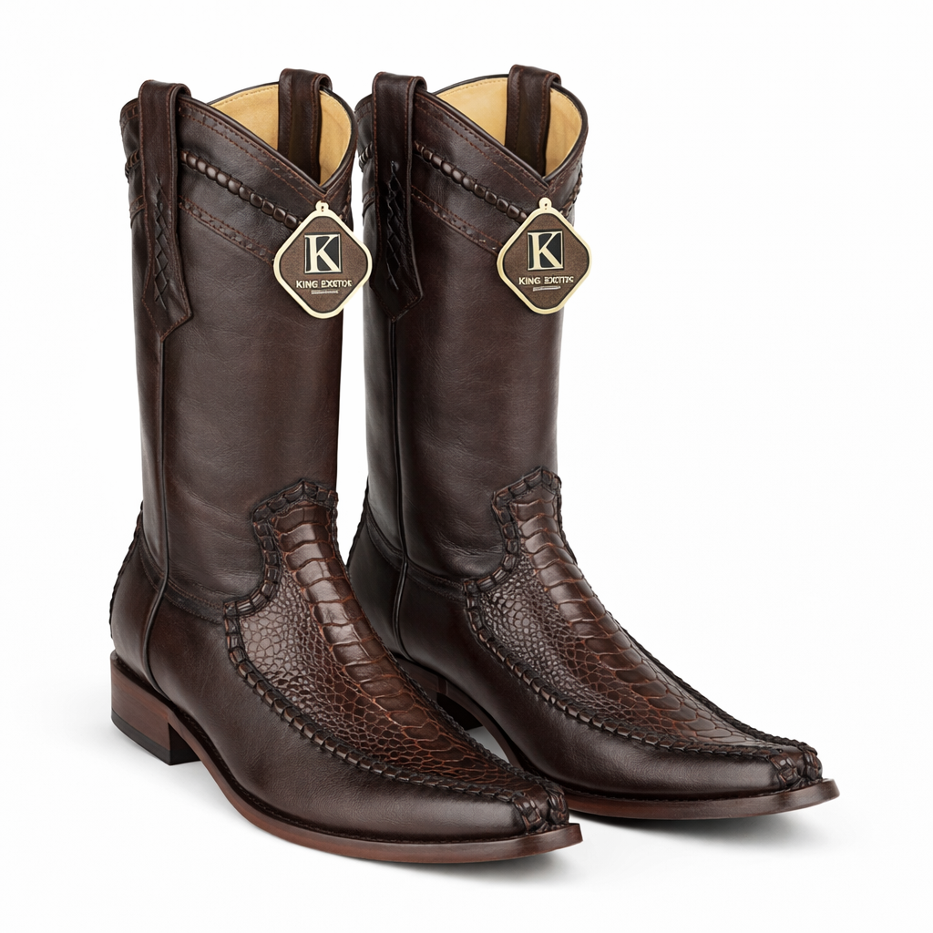 Ostrich Leg European Toe Boots by King Exotic