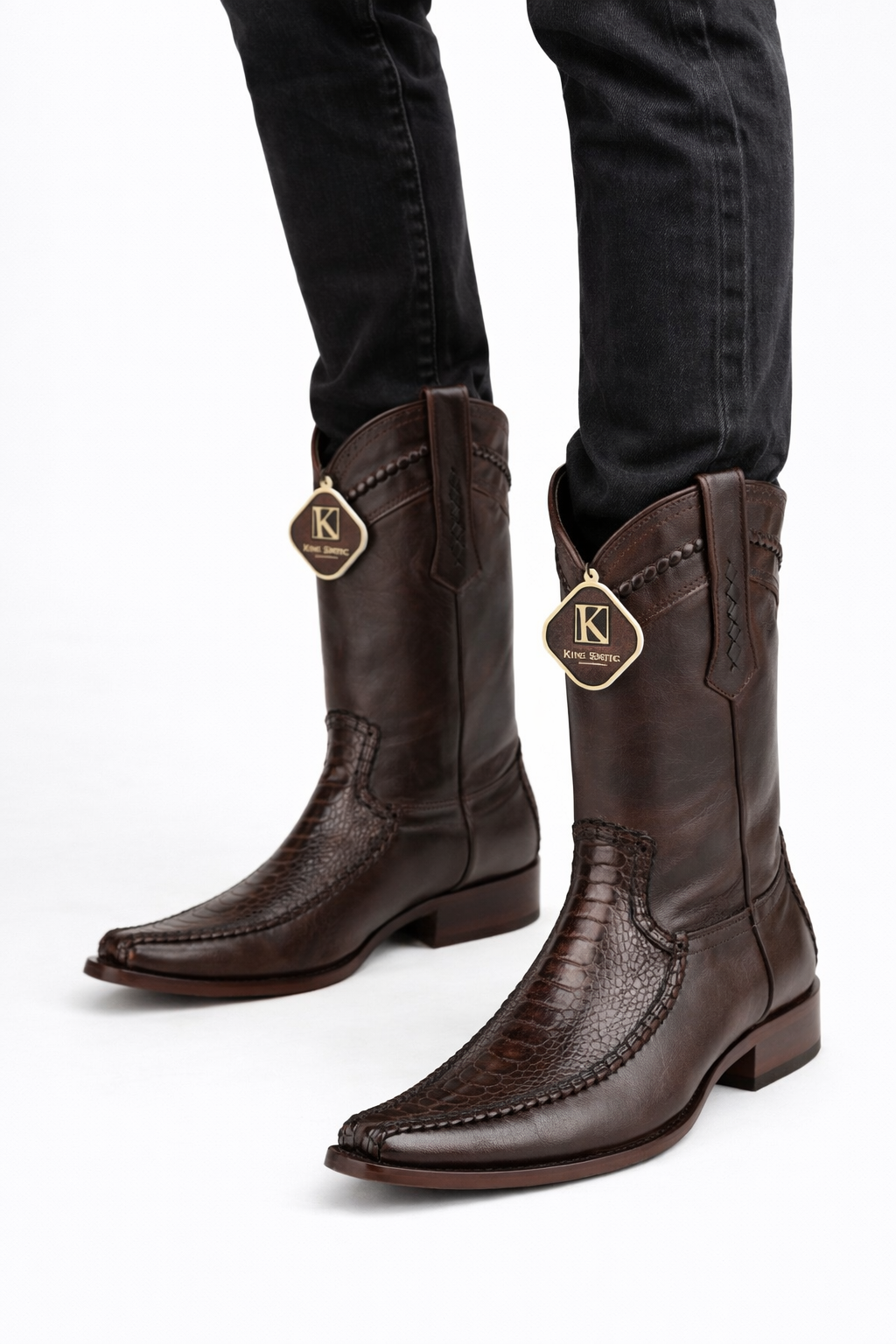 Ostrich Leg European Toe Boots by King Exotic