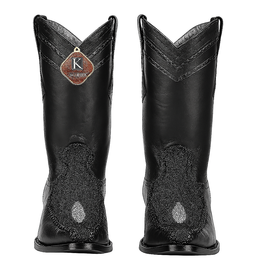King Exotic Stingray Single Stone Toe Boots