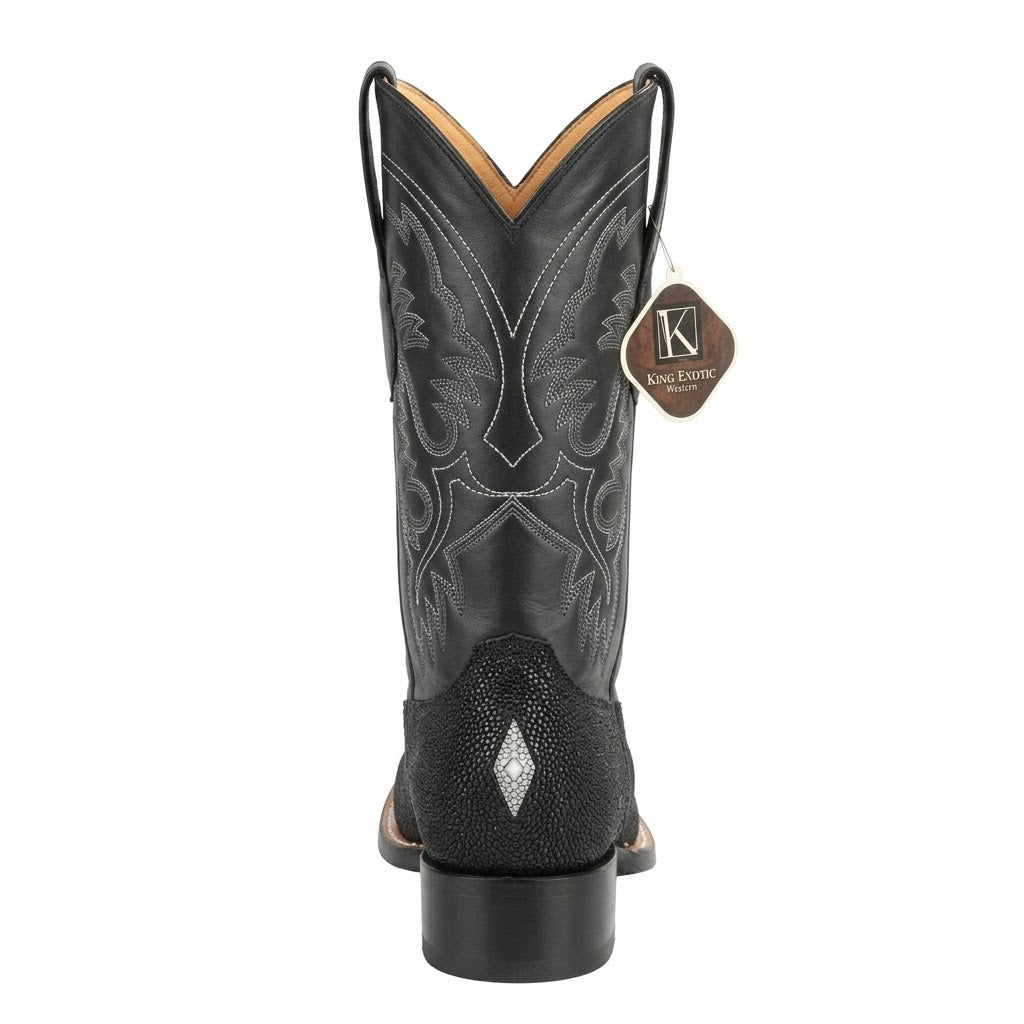 King Exotic Men's Stingray Square Toe Boot