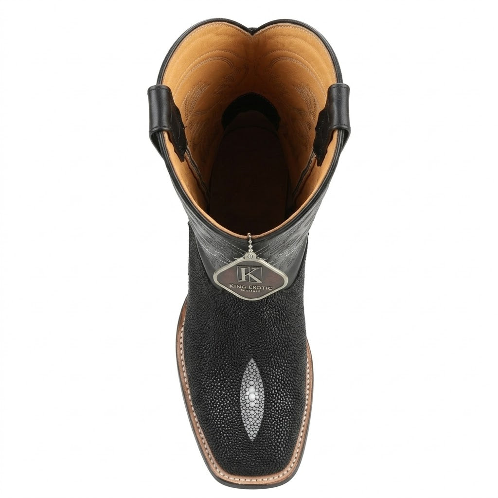 King Exotic Men's Stingray Square Toe Boot