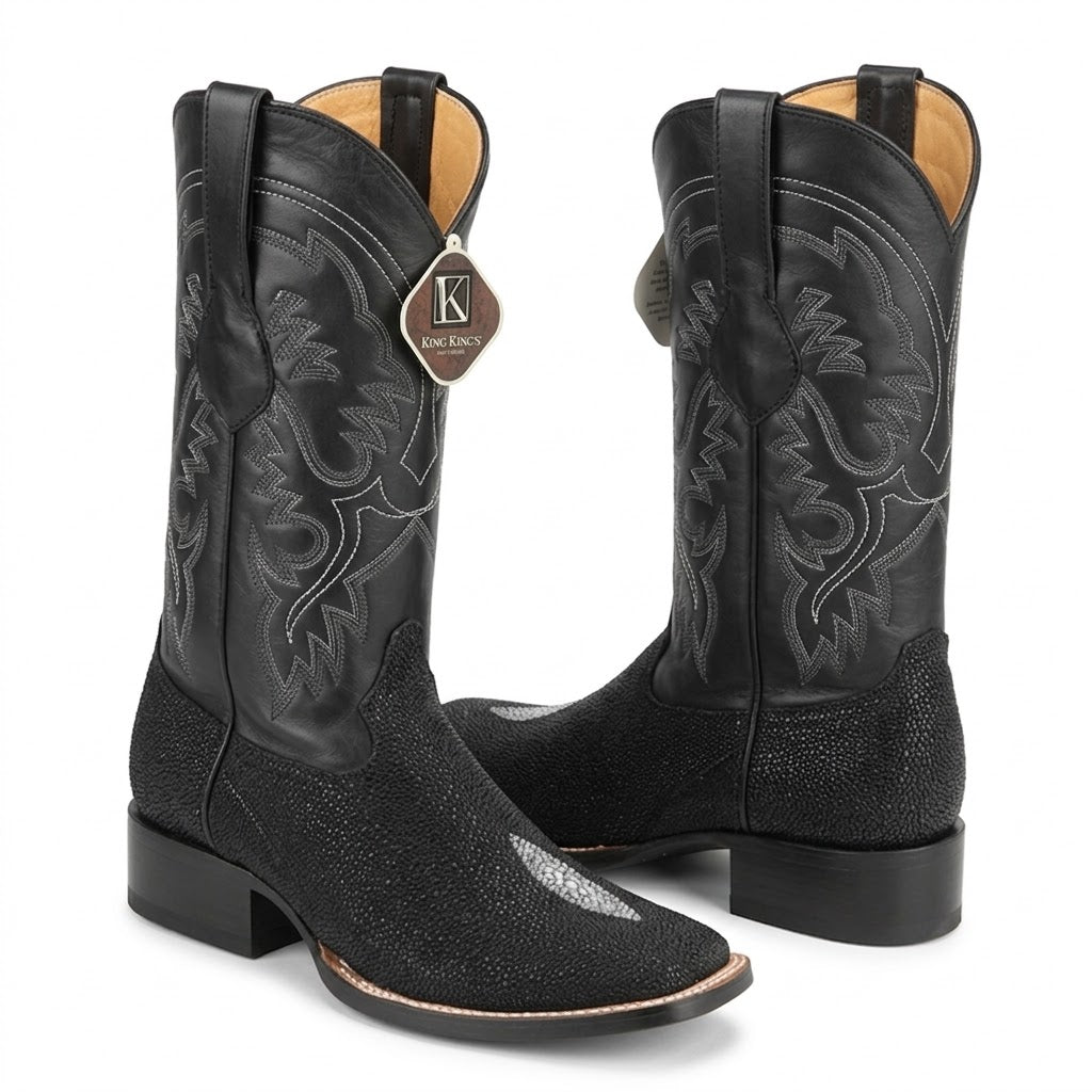 King Exotic Men's Stingray Square Toe Boot