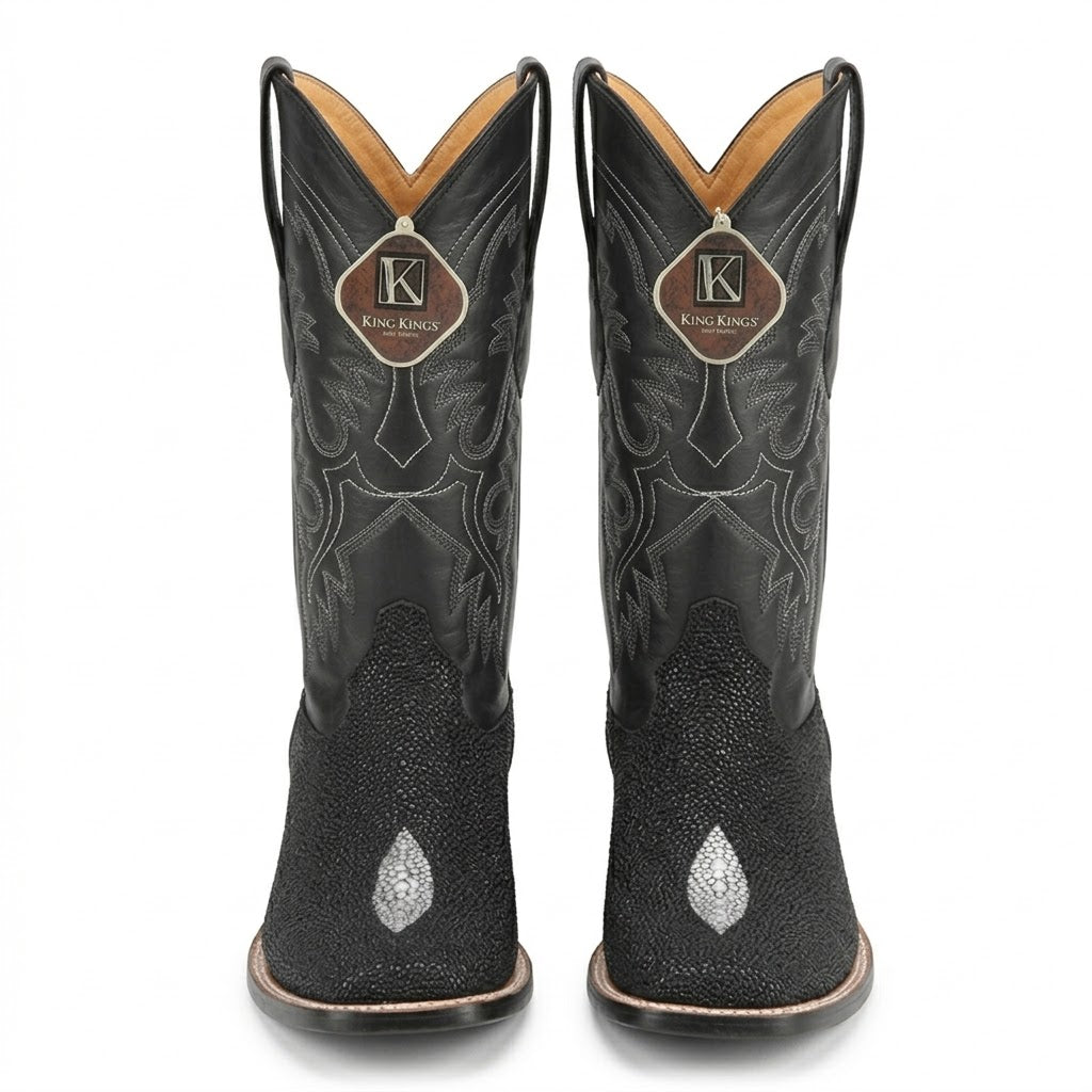 King Exotic Men's Stingray Square Toe Boot