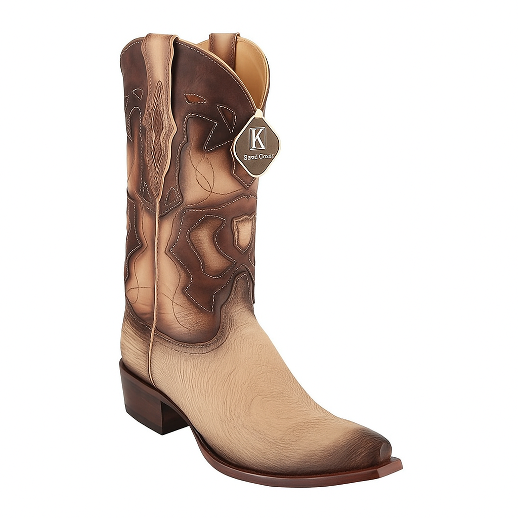 King Exotic Shark Snip Toe Western Boots