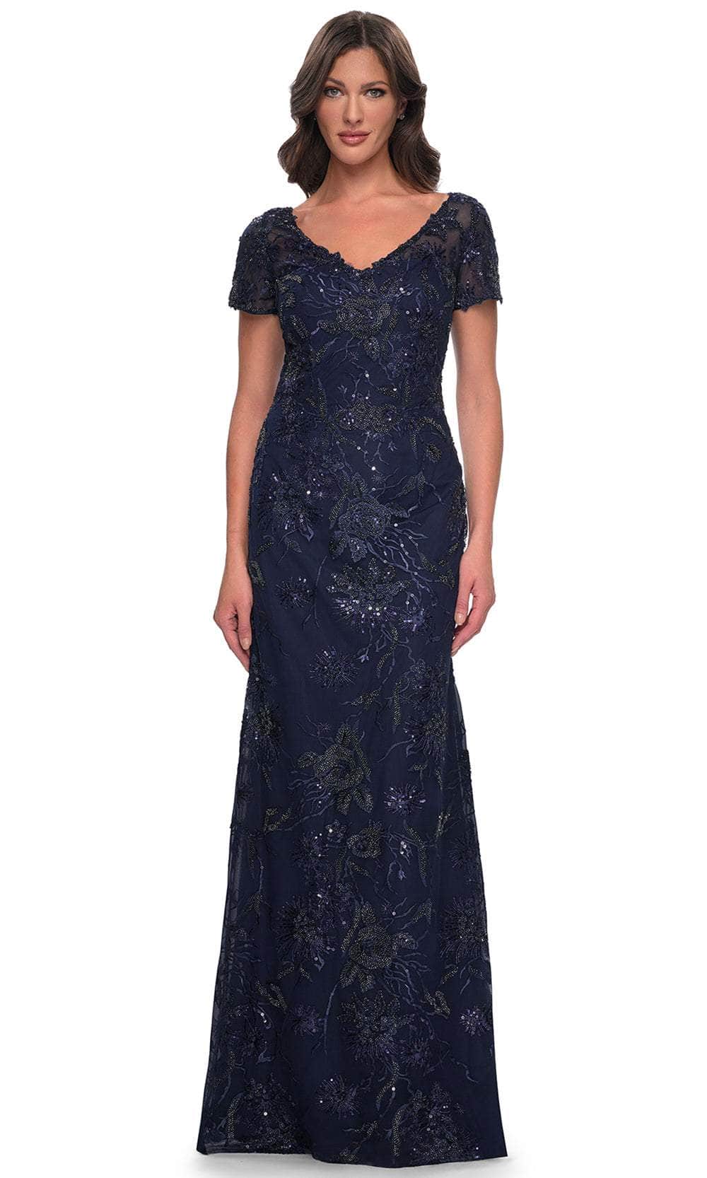 La Femme 30798 Beaded Lace Evening Dress