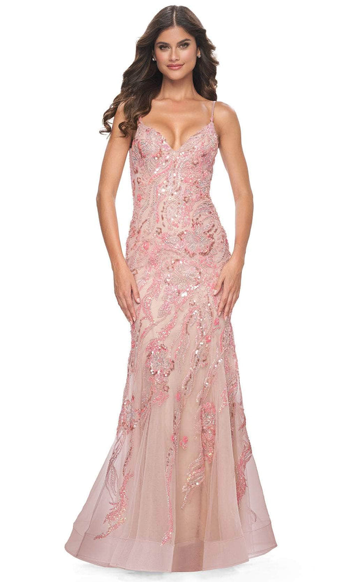 La Femme 32333 Sleeveless Beaded Mermaid Prom Dress