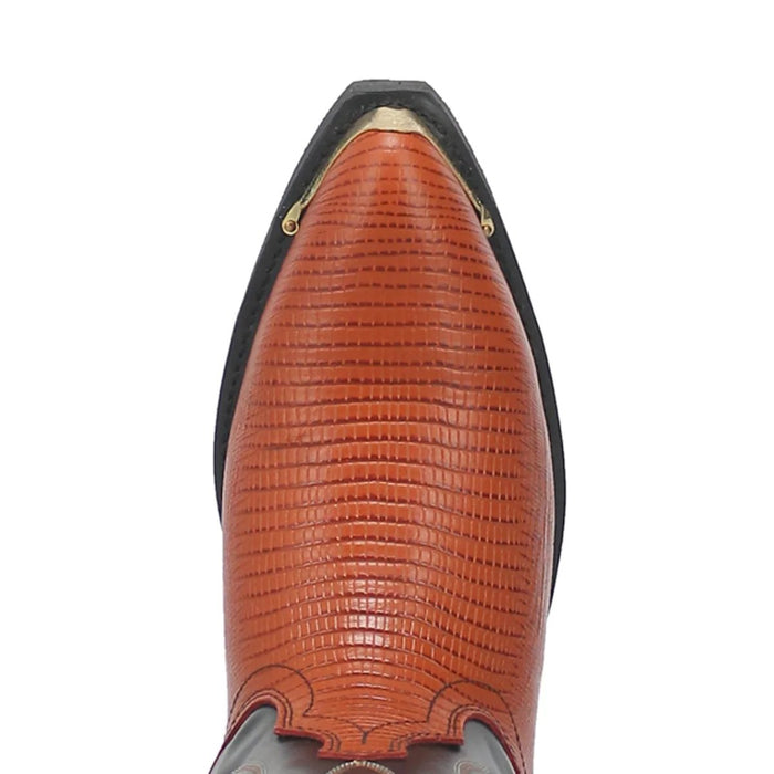 Dan Post Fish Leather Square Toe Boots - Brown