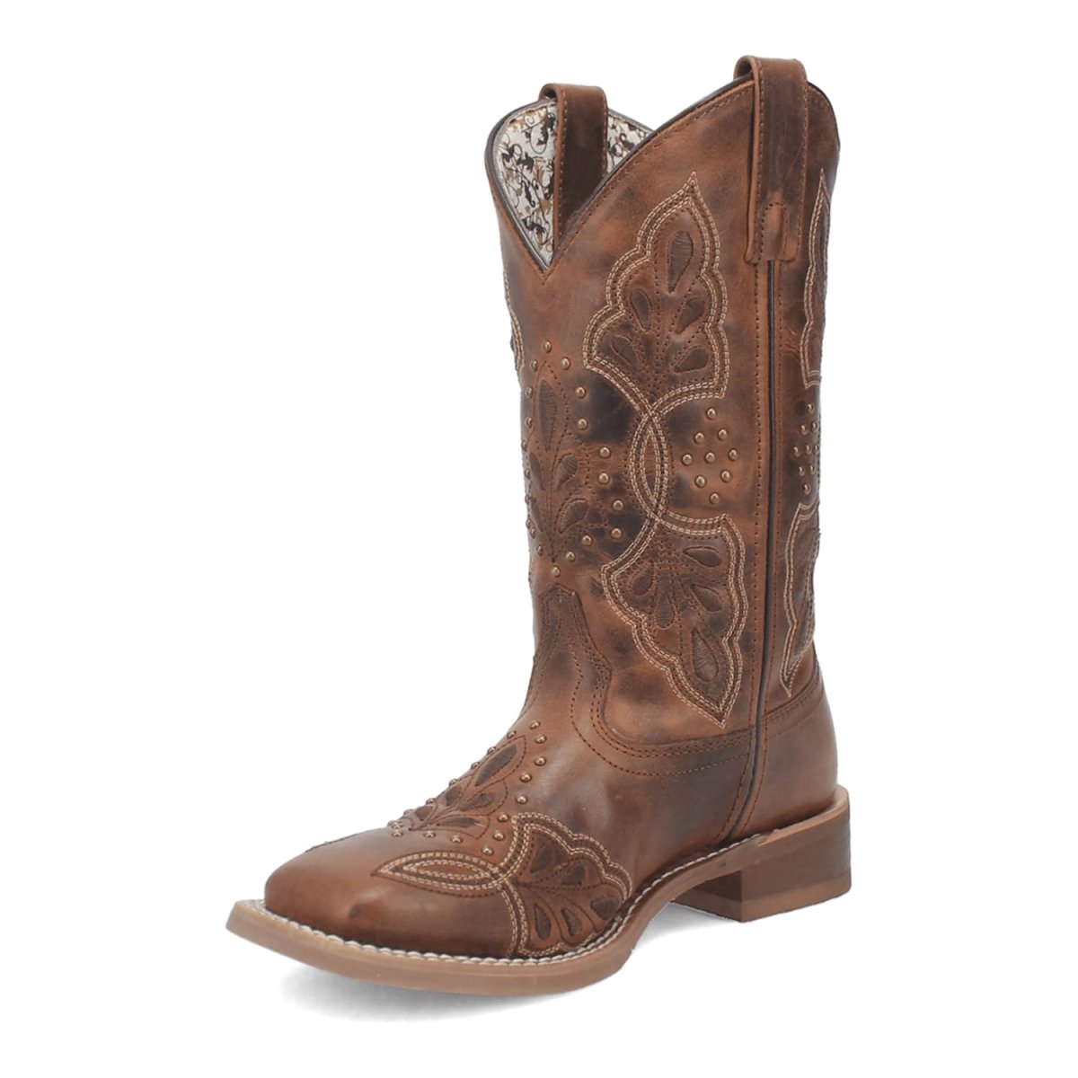 Laredo Dionne Broad Square Toe Leather Boots