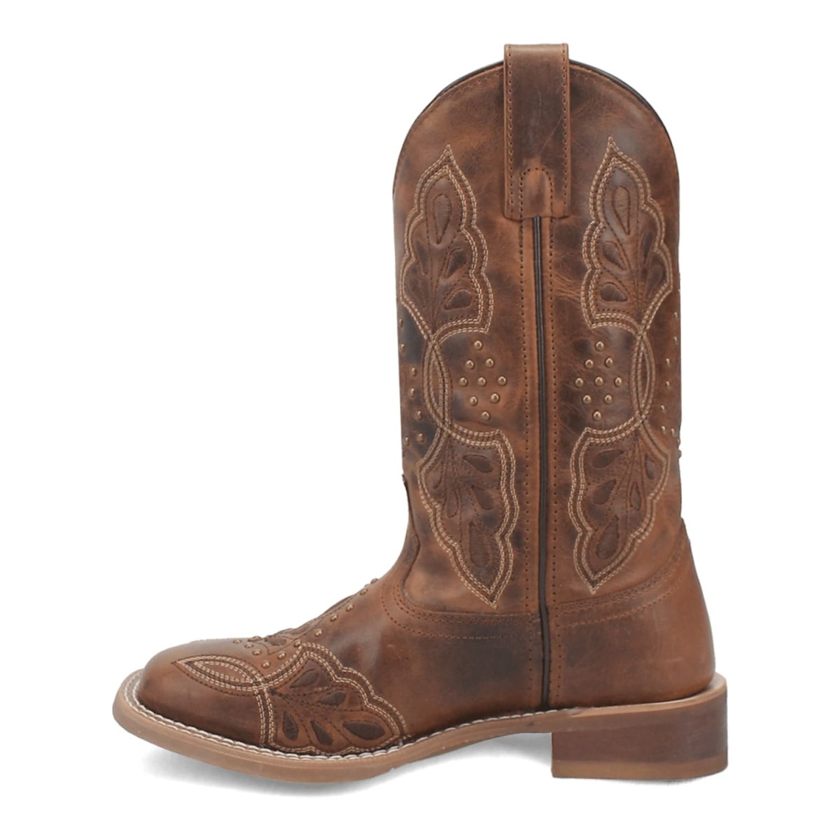Laredo Dionne Broad Square Toe Leather Boots