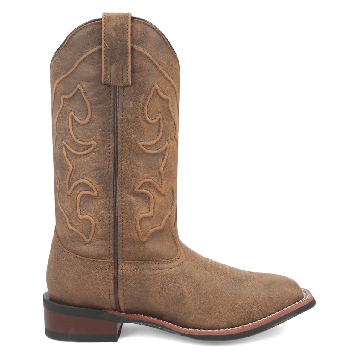 Laredo Women's Megan Square Toe Tan Leather Boots