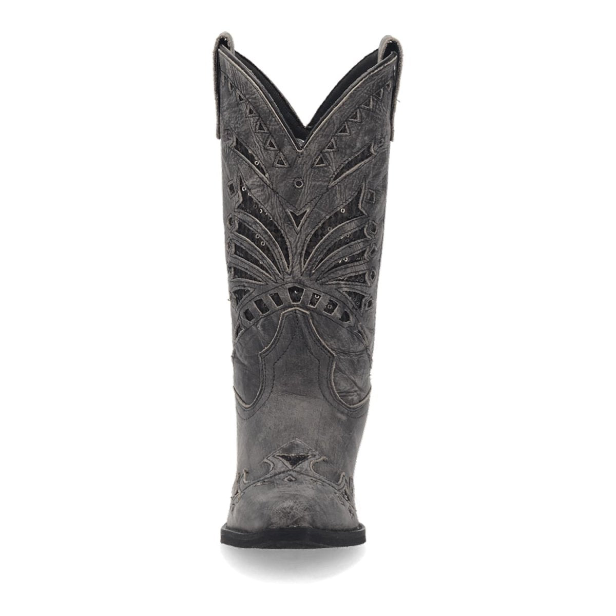 Laredo Stevie Snip Toe Black Leather Boots for Women