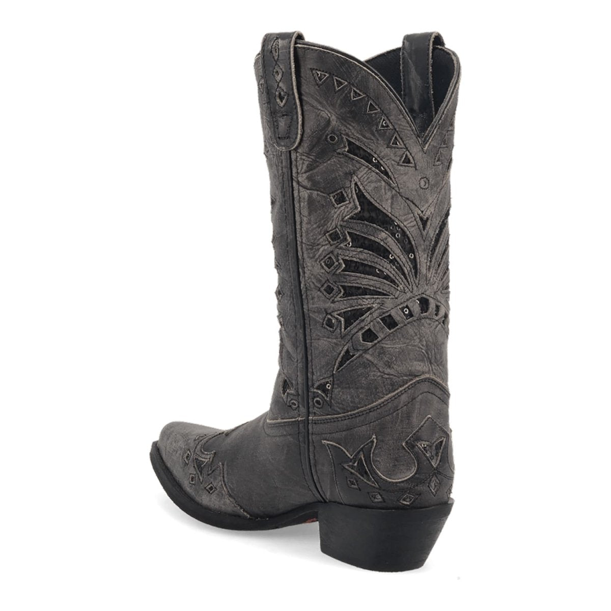 Laredo Stevie Snip Toe Black Leather Boots for Women