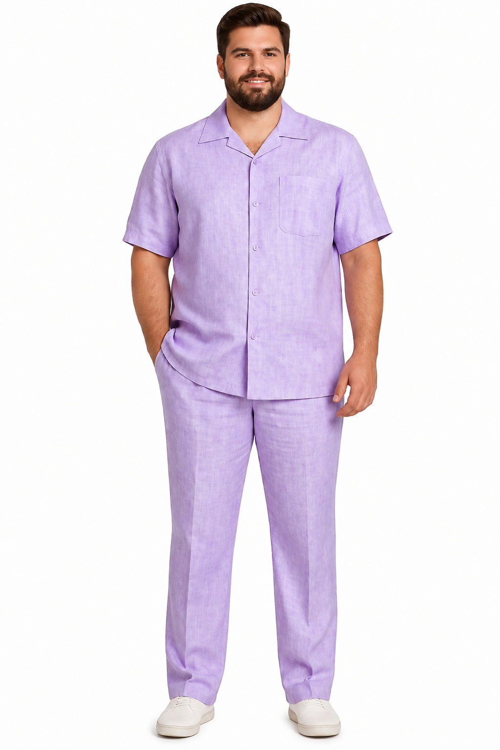 Mens Linen Walking Suit - "Lilac" Summer Outfit - Mens Linen Suit