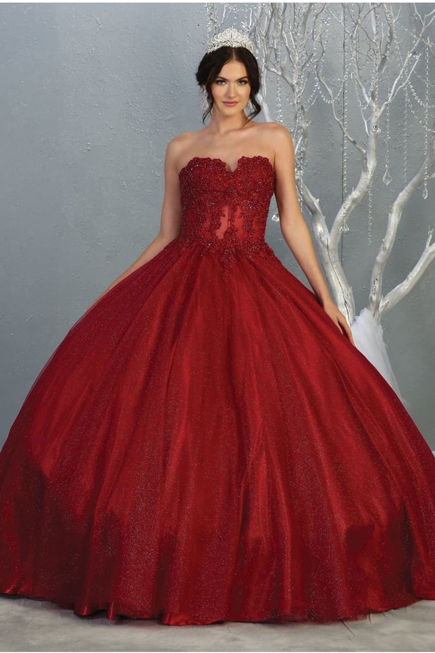 Quinceanera Dress Ball Gown Bolero Glitter Style