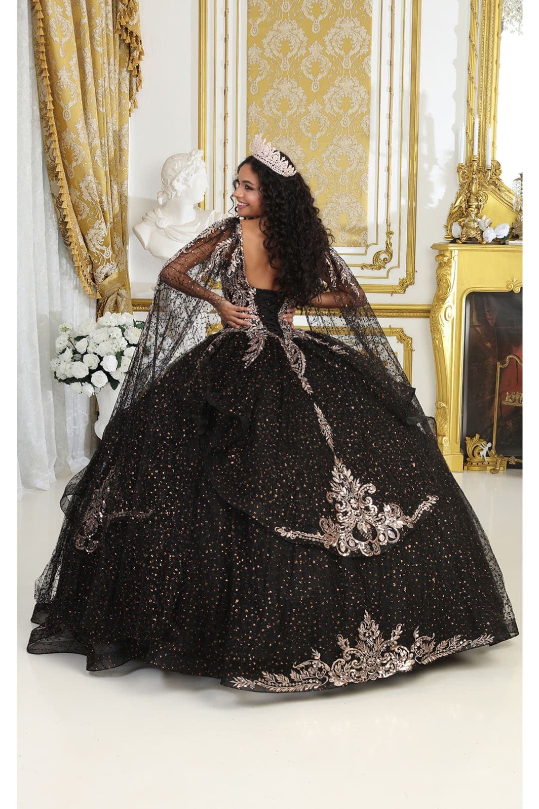 Plus Size Ball Gown in Burgundy | Formal Quinceanera Dress by LK218