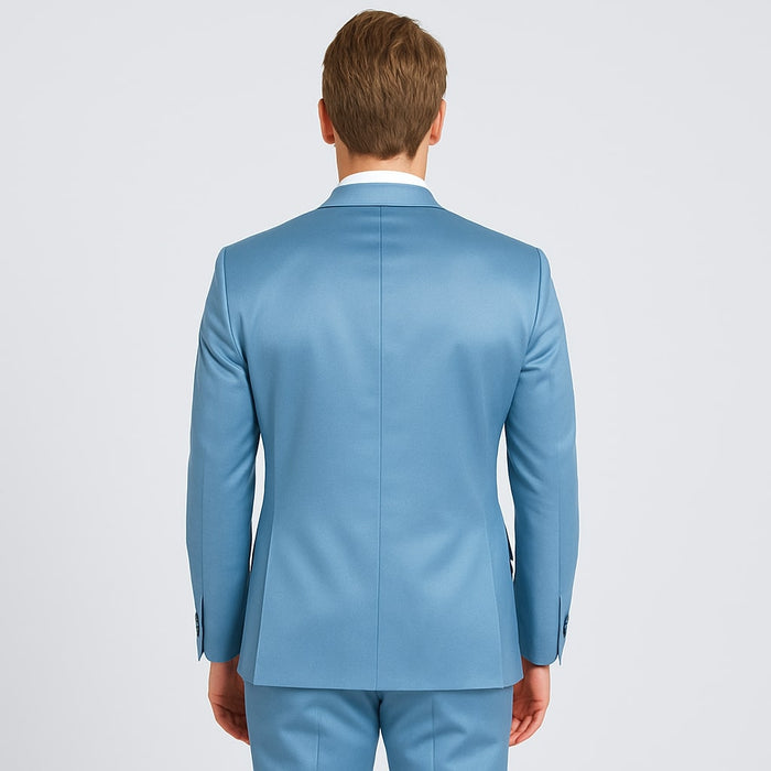 Light Blue Satin Tuxedo 4-Piece Set