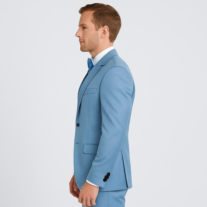 Light Blue Satin Tuxedo 4-Piece Set