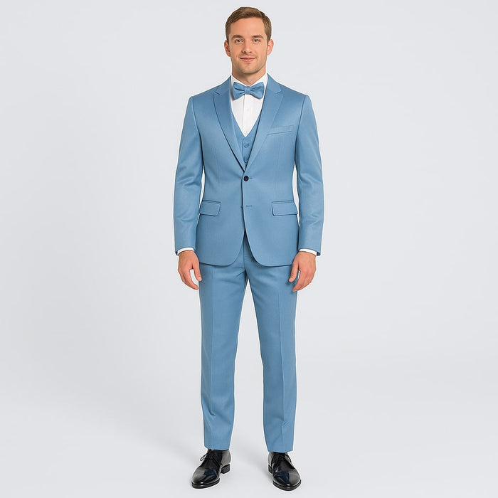 Light Blue Satin Tuxedo 4-Piece Set