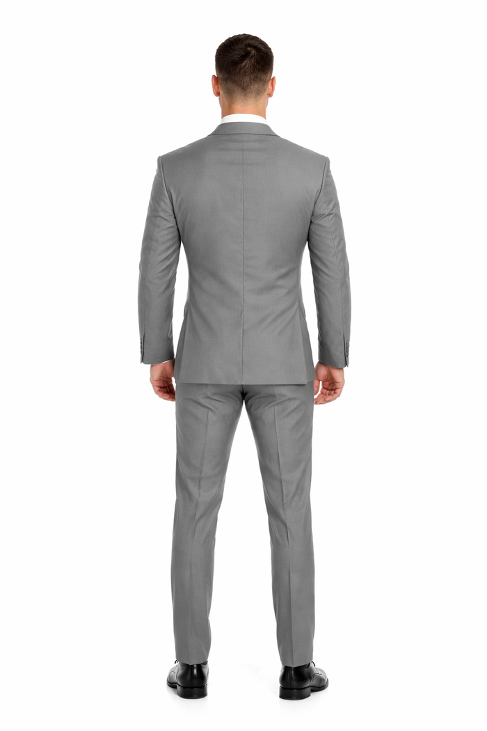 Light Grey Modern Fit Two Button Suit
