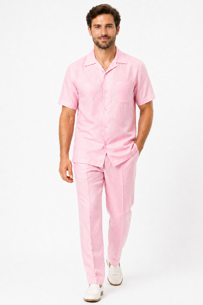 Mens Linen Walking Suit - "Lilac" Summer Outfit - Mens Linen Suit
