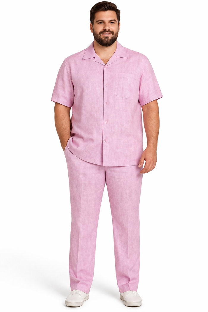 Mens Linen Walking Suit - "Lilac" Summer Outfit - Mens Linen Suit