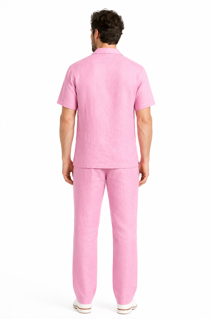 Mens Linen Walking Suit - "Lilac" Summer Outfit - Mens Linen Suit