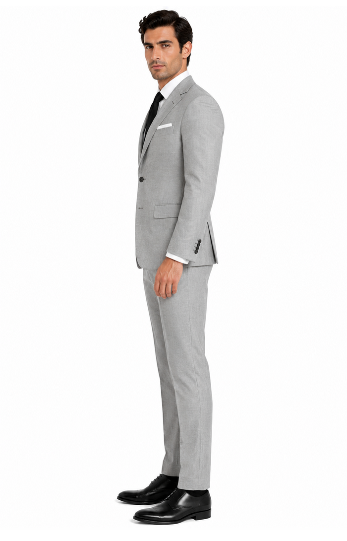Linen Suit for Summer Beach Weddings - Grey